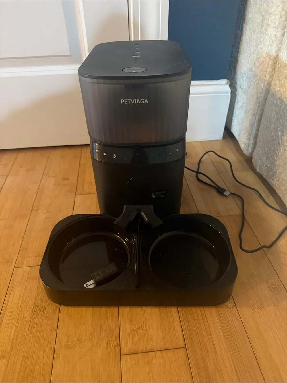 Automatic Pet Feeder & Water Bowl - Black